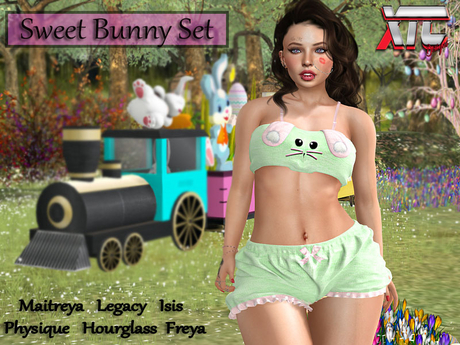 Second Life Marketplace - XTC Sweet Bunny Set Green